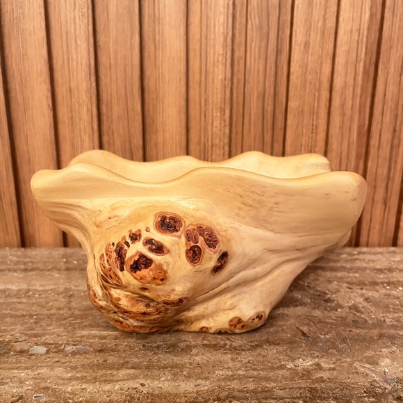 Rare Bird's Eye Aspen Burl Bowl And Coasters Hand Made In Yukon Canada, Marked - Picture 7 of 17